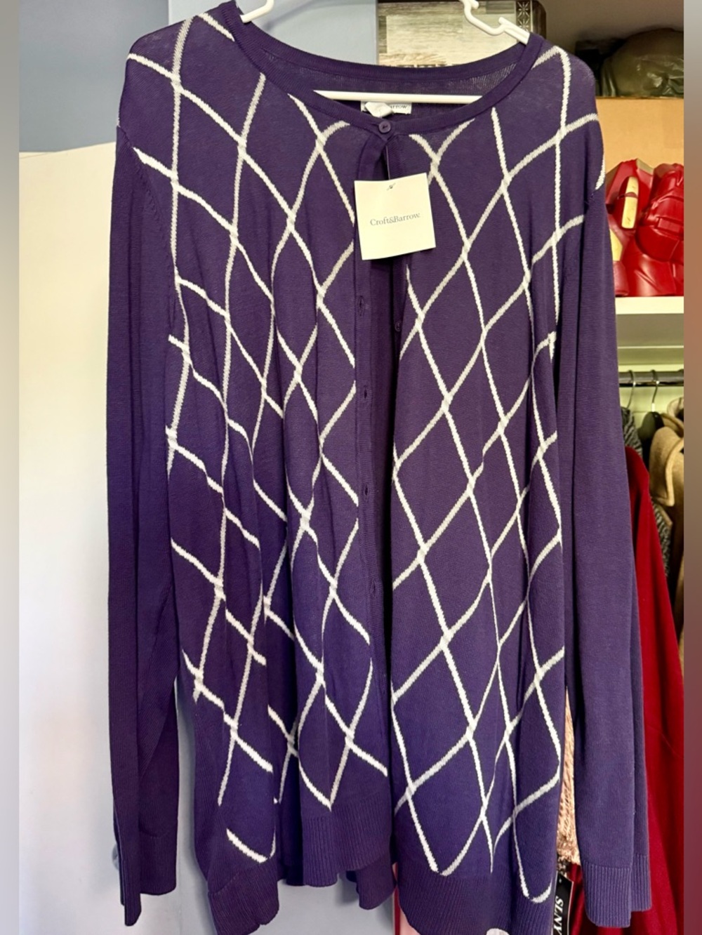 *NEW* Sz 3X Croft & Barrow Argyle Cardigan
